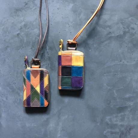 PATCHWORK NECK WALLET
