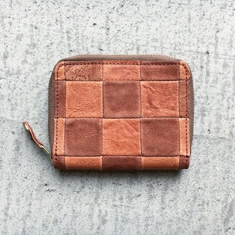 BLOCK PATCHWORK ZIP MINI WALLET  ONE LIMITED