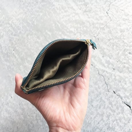 GAMAGUCHI ZIP WALLET TURQUOISE LIMITED
