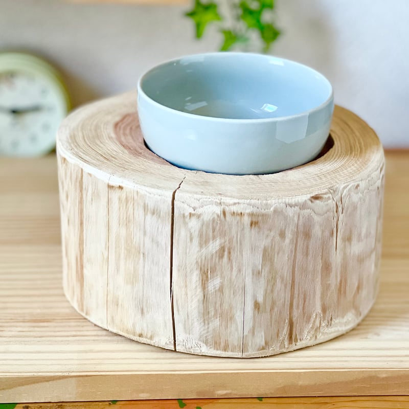 杉の丸太【Sサイズ】s 直径20cm×高さ10cm くぼみ径12cm | はちもも雑貨店