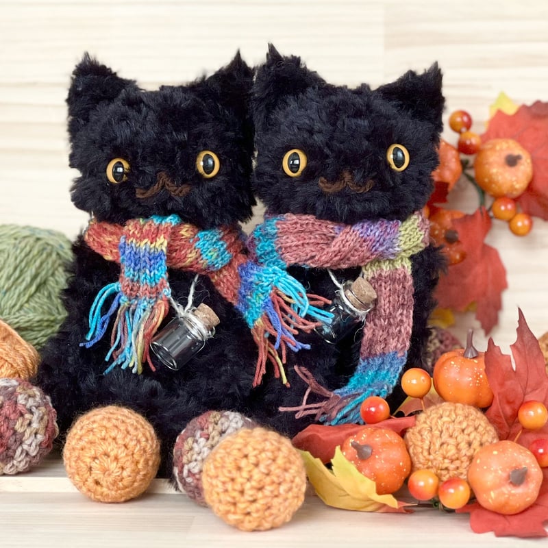 編みにゃんず☆黒猫のーぱん猫のケサラン☆ No.178 | はちもも雑貨店