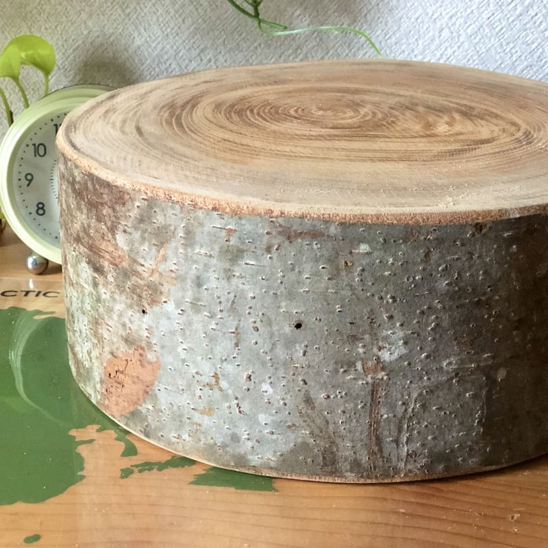 けやきの丸太【Sサイズ】y 直径23cm×高さ10cm ※サンディングペーパー2