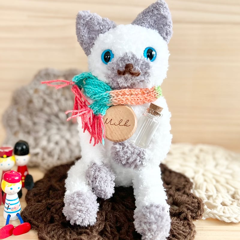 編みにゃんず＊シャムミックス猫のジャムくん＊ No.205 | はちもも雑貨店