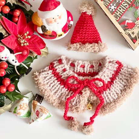 【ミルクティ】クリスマスケープ＆とんがり帽子、クリスマステトラのセット