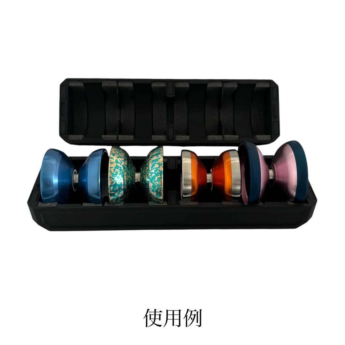 マグネットヨーヨーケース(4yoyos) / Black x Dark Green Logo