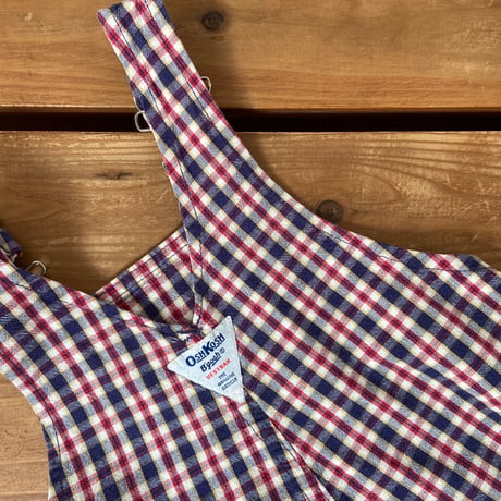 110cm USA OshKosh Plaid Shortalls