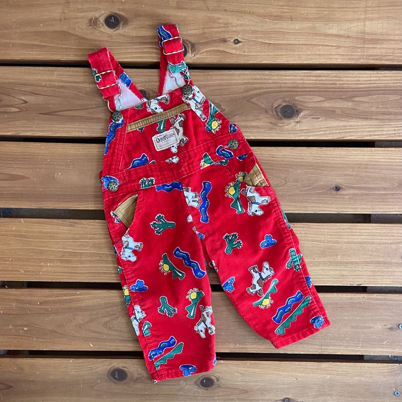 oshkosh 儚い コーデュロイ 花柄 イエロー 