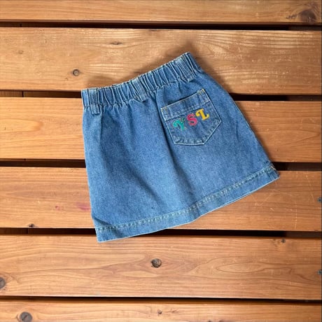 100cm Yves Saint Laurent Denim Mini Skirts