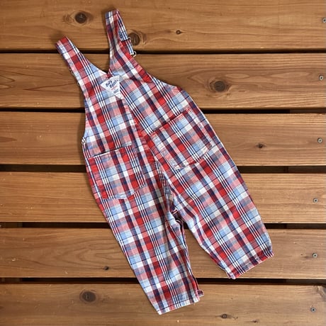 80cm USA OSHKOSH plaid Overalls