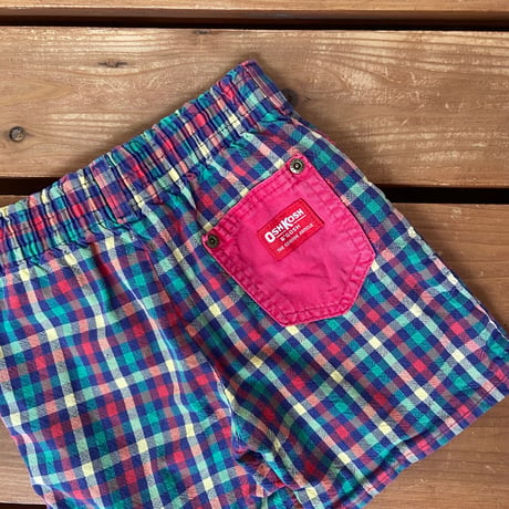 100cm USA OSHKOSH Plaid Shorts