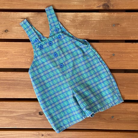 80cm OshKosh Plaid Shortalls