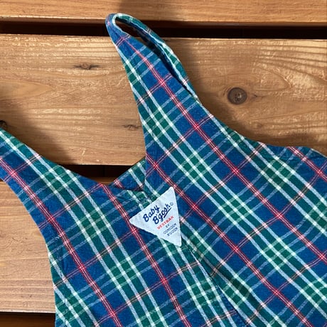 80cm USA OshKosh Plaid Shortalls