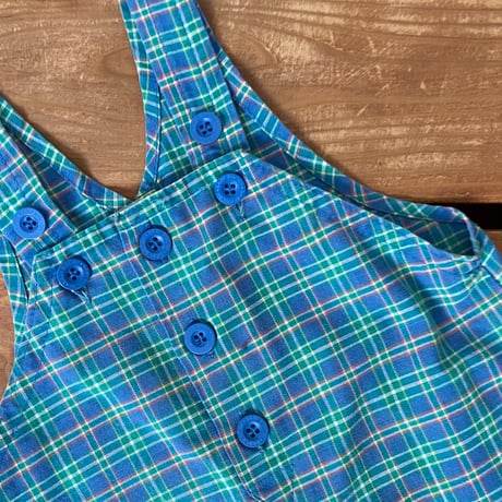 80cm OshKosh Plaid Shortalls