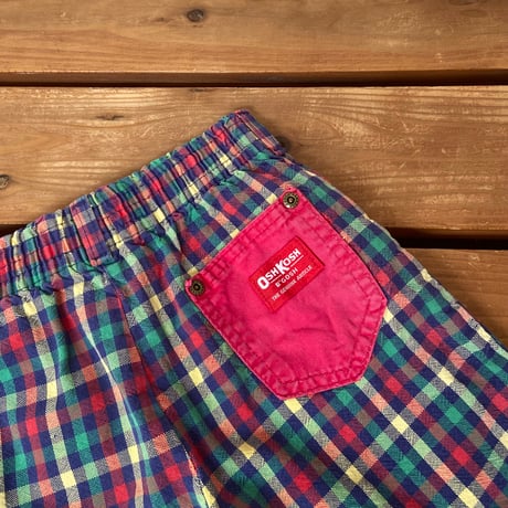 100cm USA OSHKOSH Plaid Shorts