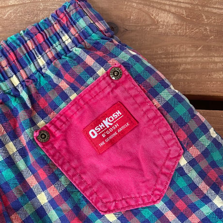 100cm USA OSHKOSH Plaid Shorts