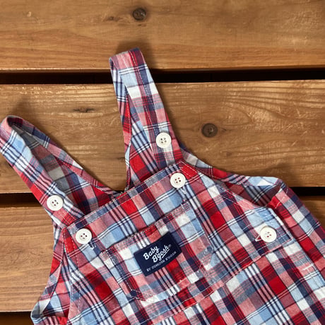 80cm OshKosh Plaid Shortalls
