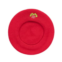 HEARTS LOGO EMBROIDERED BERET (RED)