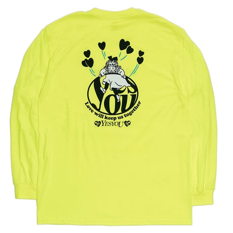 LOVE TOGETHER LS TEE (LIME)