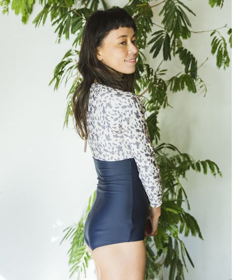 BACK ZIP SURF ONEPIECE/    color;leopard