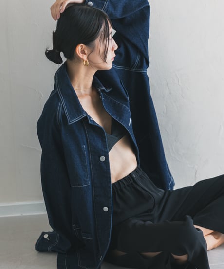 Oversize Denim Coverall Jacket