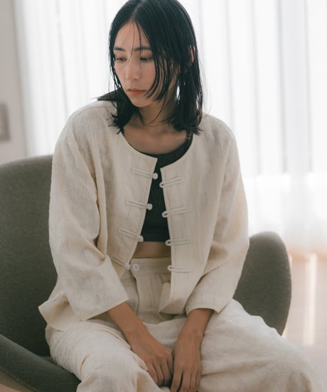 Embroidery Collerless Shirt