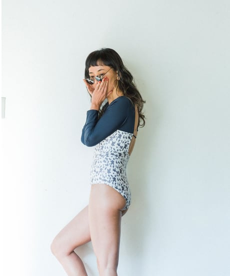BACK OPEN SURF ONEPIECE/    color;leopard