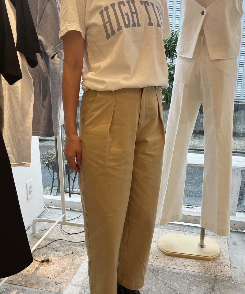 HIGHWAIST TUCK CHINO | GLASSY SEA 