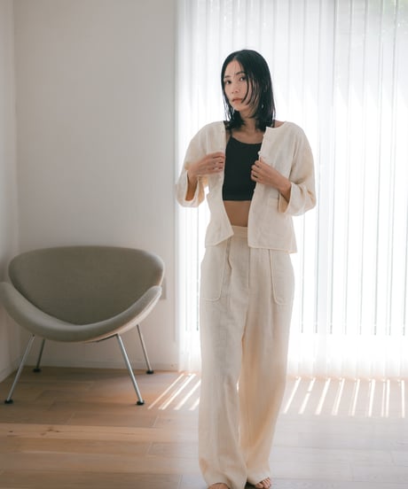 Embroidery Piping Pants