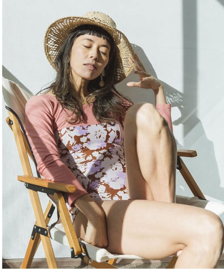 BACK OPEN SURF ONEPIECE/    color;flower