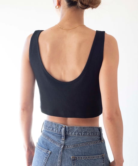 【再入荷】カップインクロップドタンクトップ