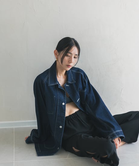 Oversize Denim Coverall Jacket
