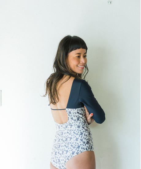 BACK OPEN SURF ONEPIECE/    color;leopard