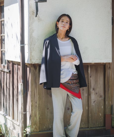collarless jacket