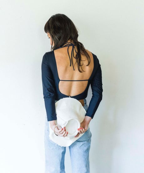 BACK OPEN SURF ONEPIECE/    color;black