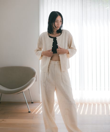 Embroidery Piping Pants