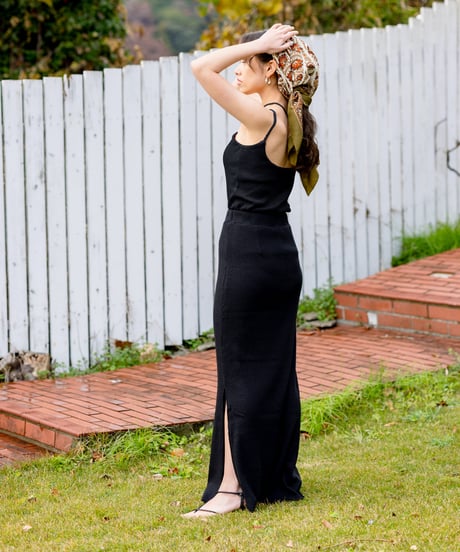 綿麻アシンメトリーキャミソール
