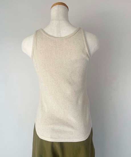 【再入荷】カップイン綿麻タンクトップ