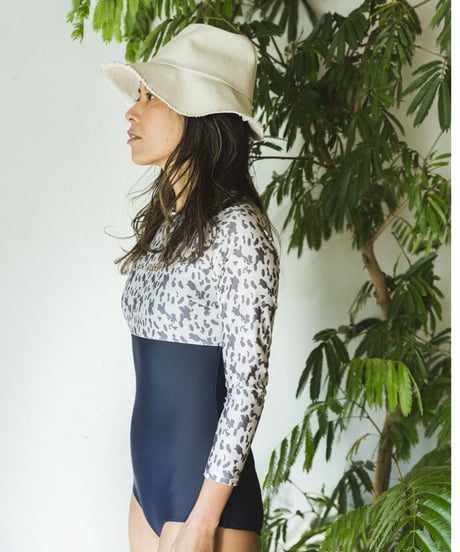 BACK ZIP SURF ONEPIECE/    color;leopard