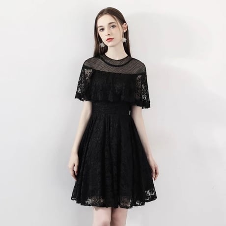ブラック　シースルーワンピースドレス　商品番号OD190105