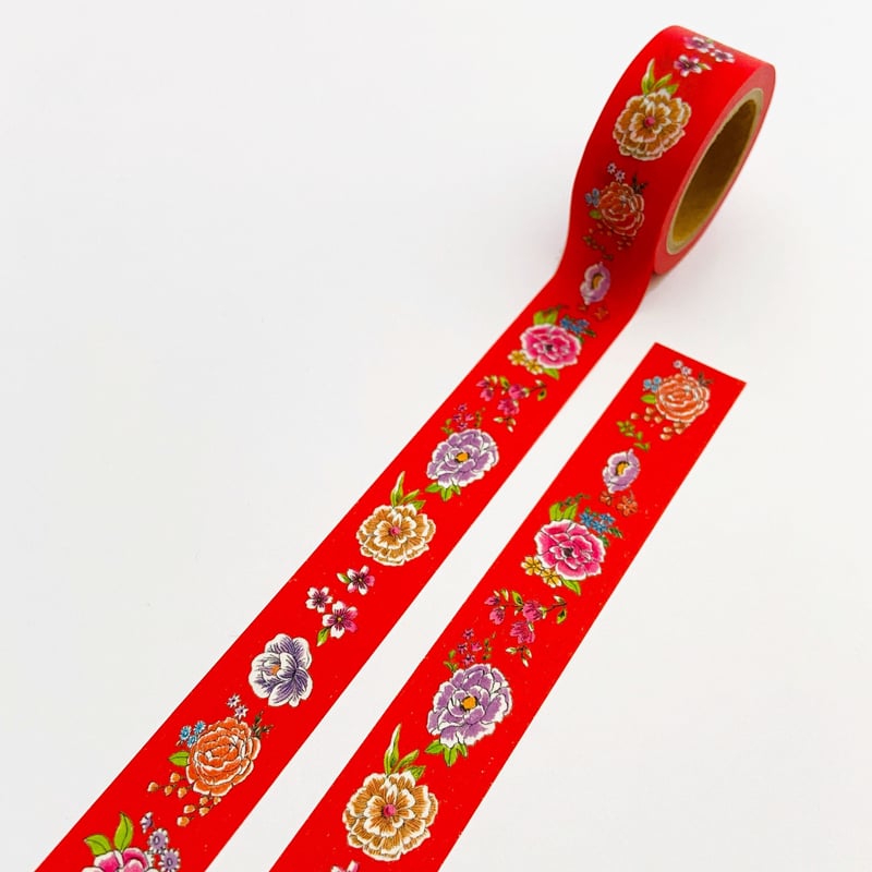 台湾花布・マスキングテープ(赤) | 竹永絵里 ONLINE shop
