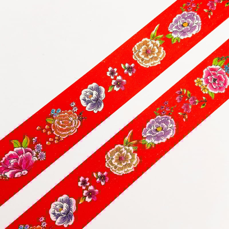 台湾花布・マスキングテープ(赤) | 竹永絵里 ONLINE shop
