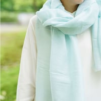 絹紡ストール 76x200 （水）
