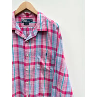 90s POLO  "CALDWELL" OPEN COLLAR SHIRT Size L