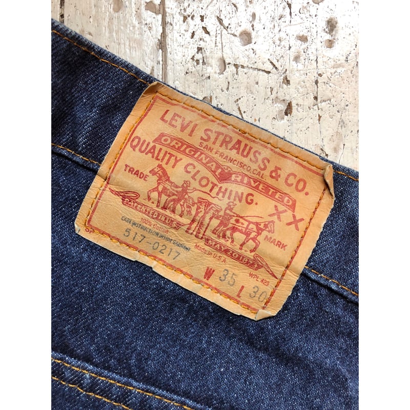 80's Levi's リーバイス　517 アメリカ製　クロカン 80s USA製 Levi'sリーバイス 517 黒カン デニムパンツ w34 L32