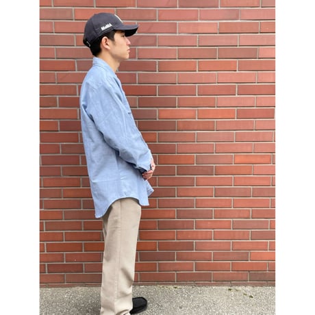 97s "DEADSTOCK" US NAVY UTILITY CHAMBRAY SHIRT Size M