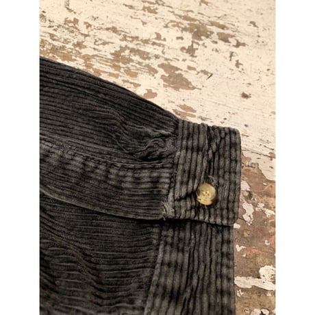 90s BON HOMME FULLZIP BLACK CORDUROY SHIRT Size XL