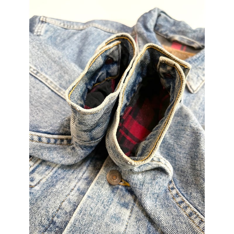 90s Levi's 70427 FLANNEL LINED DENIM JACKET MAD