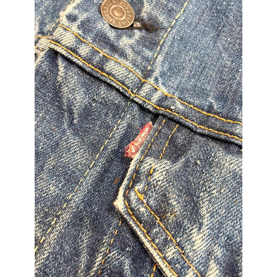 70s Levi's 71205 BIG E デニムジャケット 42 襤褸 70s 71205 4th デニムジャケット / Gジャン(ビッグサイズ