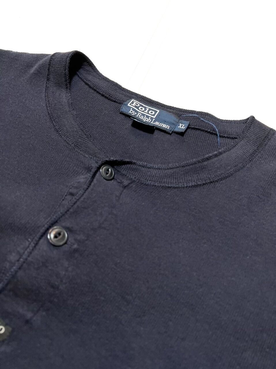 90s POLO Ralph Lauren HENRY NECK L/S Tee Size X