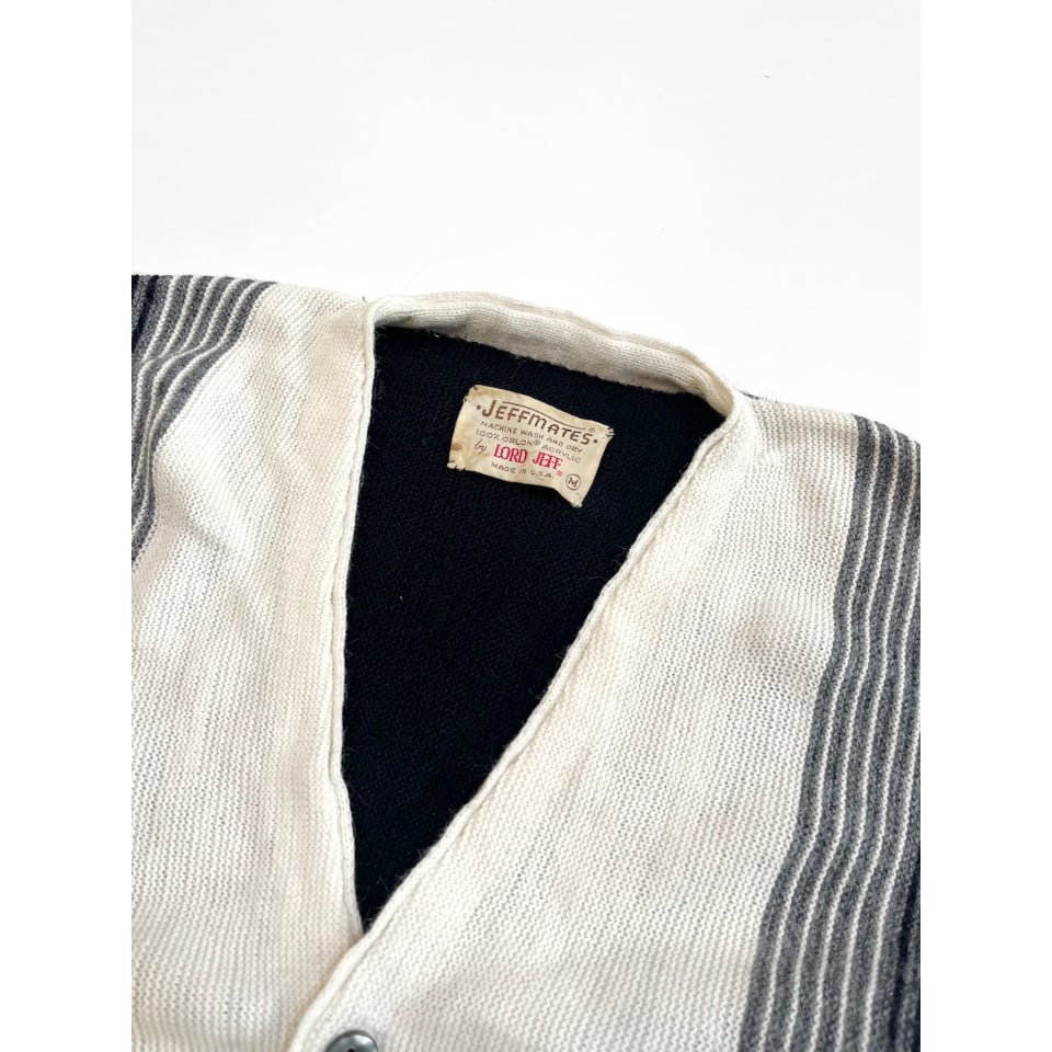 70s LORD JEFF ACRYLIC CARDIGAN MADE IN USA🇺🇸 Si